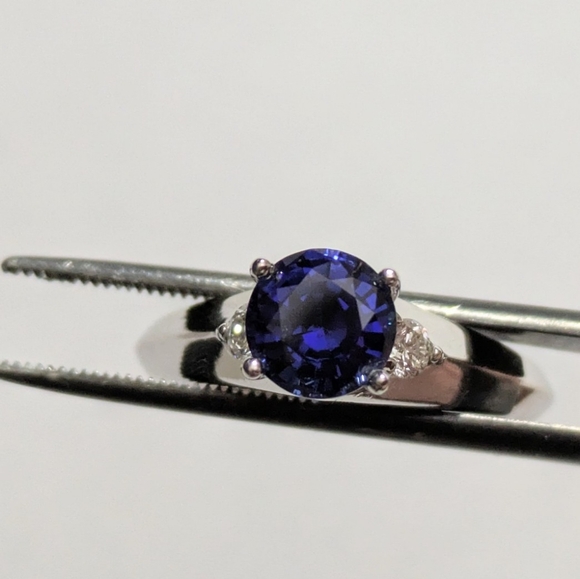 14k W Gold Scott Kay Sapphire Ring s 5. 5 - Picture 3 of 12
